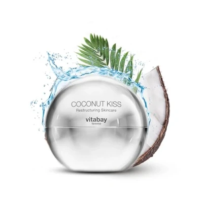 Abbildung von Vitabay Coconut Kiss Feuchtigkeitscreme Gesicht Damen 50ml Gesichtscreme für sehr trockene Haut mit Kokosnuss Duft Moisturizer Face Cream Bei trockener Heizungsluft Winter