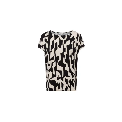 Abbildung von T Shirt aus Viskosestretch im Relaxed Fit schwarz 38