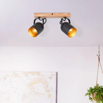 Abbildung von Brilliant Deckenstrahler »Tronte«, 2 flammig, Leuchtmittel E14 ohne Leuchtmittel, flammig Retro schwenkbar dimmbar 38cm Breite Fassung