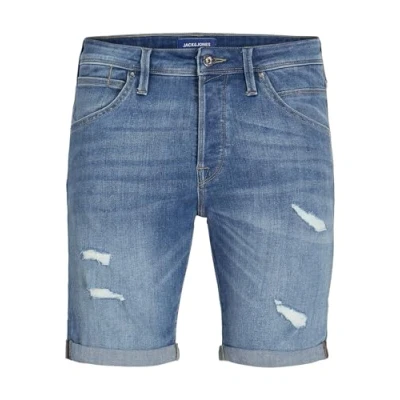 Abbildung von Jack &amp; Jones Jjirick Jjfox Jeans Shorts, Herren, Größe: Small, Blue denim