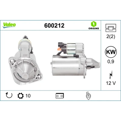 Abbildung von VALEO NEW ORIGINAL PART 600212 Anlasser 12 0,9 10 HYUNDAI: i40 Estate, KIA: RIO 3