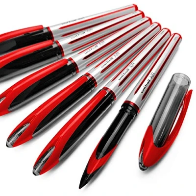 Abbildung von Uni Ball AIR UBA 188 L Tintenroller 0,7 mm Medium   6er Pack  rot