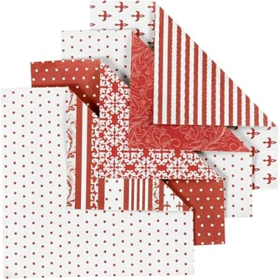 Abbildung von Origamipapier Sortiment Copenhagen 25520 by Vivi Gade von Creativ Company Faltpapier für Falttechniken. 50 Blätter. 10 x cm Größe, 80g/qm.