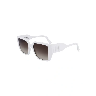 Abbildung von KARL Lagerfeld Sonnenbrille, Damen, Größe: 52, White