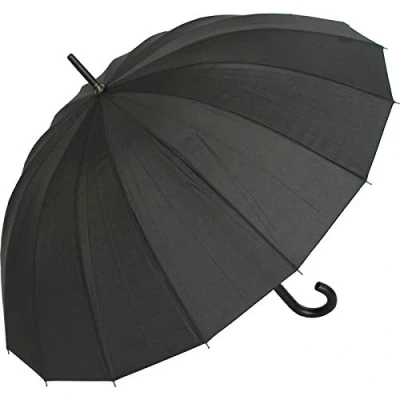 Abbildung von Doppler Regenschirm Natural London, Schwarz (Black), Länge ca. 89 cm, Durchmesser 5 cm