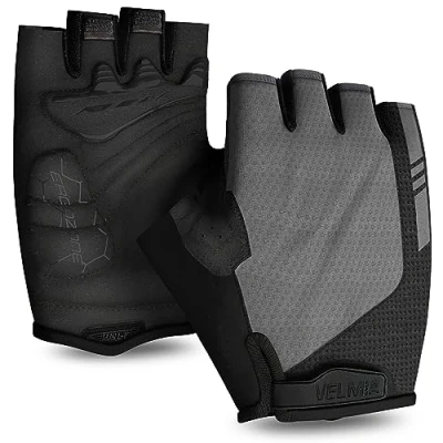 Abbildung von VELMIA Fahrrad Handschuhe Sommer I Mit Ausziehhilfe, Grip Print und Reflektor für Maximalen Komfort Sicherheit fahrradhandschuhe damen &amp; herren, fahrradzubehör mtb