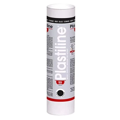 Abbildung von J. Herbin 1955T Plastiline, 1kg, Härtegrad 55, ideal zum Modellieren, 100% wiederverwendbar, Schwarz