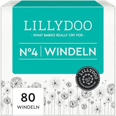 Abbildung von LILLYDOO hautfreundliche Windeln Größe 4 (9 14 kg) Halbmonatsbox (80 Windeln) (FSC Mix)