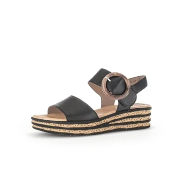 Abbildung von Gabor Keilsandalette, Damen, Größe: 38.5, Schwarz Schuhe