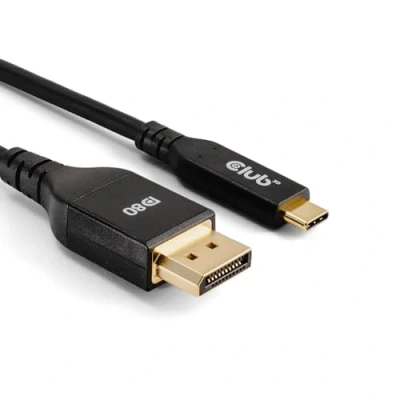 Abbildung von Club3D CAC 1559 USB Typ C auf DisplayPort DP80 bidirektionales VESA zertifiziertes Kabel 1m