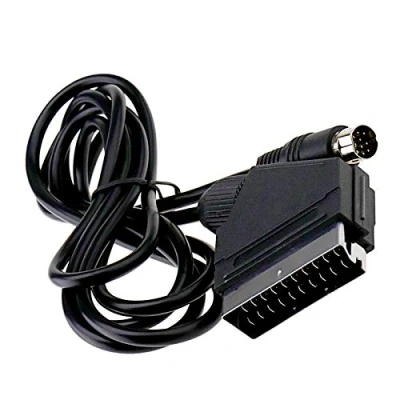Abbildung von BIYM 1,8 m 6 RGB Scart AV Kabel Stecker Audio Video Konsole TV kompatibel mit Sega Saturn Schwarz