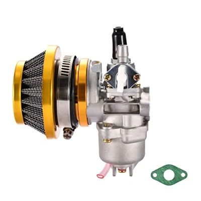 Abbildung von GOOFIT Tuning Vergaser mit Luftfilter Ersatz für 2 Stroke 47cc 49cc Mini ATV Quad Dirtbike Pocketbike Gelb