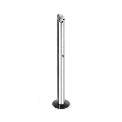 Abbildung von HENDI Standaschenbecher ø 17 x 92 cm Edelstahl abschließbar, am Boden montierbar, Gastro Standascher