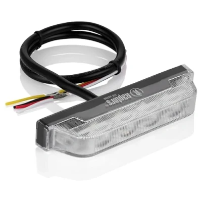 Abbildung von Raptors LED Technik Slim Frontblitzer ECE R65 Zulassung Extrem flach 1,2cm Warnleuchte für Einsatzfahrzeuge oder Baufahrzeuge (Orange, 4 LED)