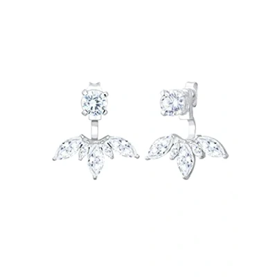 Abbildung von Elli Ohrringe Ear Jackets Floral mit Zirkonia Kristallen in 925 Sterling Silber