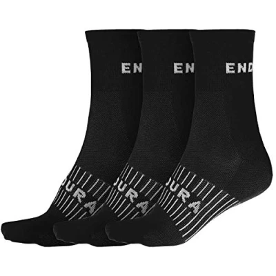 Abbildung von Endura CoolMax Race 3 P Fahrradsocken für Herren, Schwarz, L