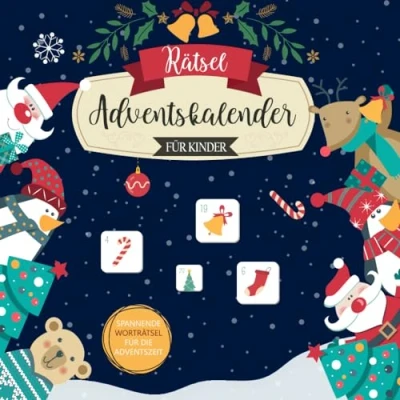 Abbildung von Rätsel Adventskalender für Kinder ab 6 Jahren: Wörtersuche die Adventszeit