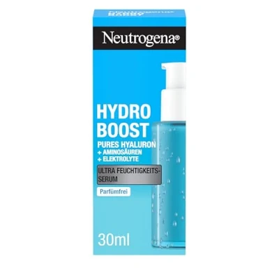 Abbildung von Neutrogena Hydro Boost Ultra Feuchtigkeitsserum, parfümfreies Gesichtsserum mit Hyaluronsäure, Aminosäuren &amp; Elektrolyten, feuchtigkeitsspendendes Gesichtspflege Serum für alle Hauttypen (30 ml)