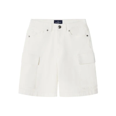 Abbildung von Hackett London für Jungen. HK8000005 Cargo-Denim-Shorts weiß (11años= 146cm), Lässig, Baumwolle, Kinderbekleidung