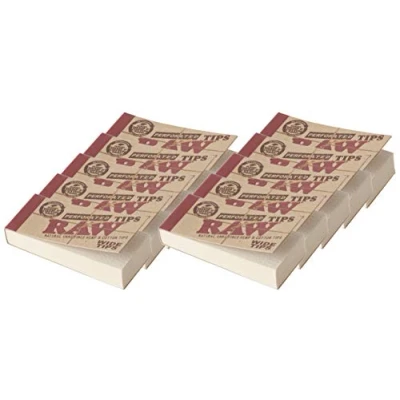 Abbildung von RAW Rolling Paper PERFORATED Tips (10 booklets of 50ct) by