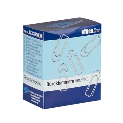 Abbildung von WEDO Büroklammer 32 mm spitz, 1000er Pack, glanzverzinkt