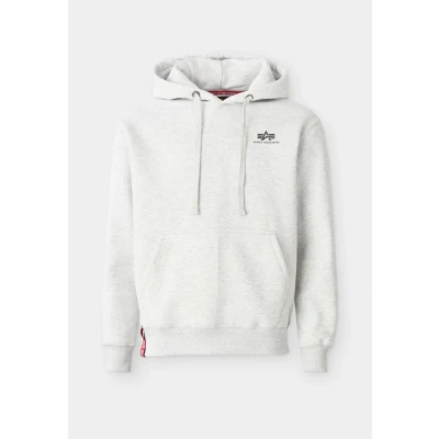 Abbildung von Alpha Industries Basic Hoody Small LOGO Kapuzenpullover, Herren, Größe: XXL, Pastel grey melange