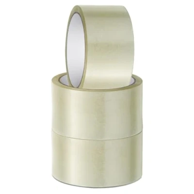 Abbildung von K MART Verpackungsklebebandrolle 48 mm x 66 m, geräuscharm, stark klebend, transparentes Paketklebeband für Kartonverpackungen, Umzug Ideal Klebebandspender (transparent, 3er Packung)