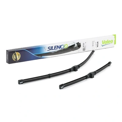 Abbildung von Scheibenwischer Valeo Silencio X.trm, Flat Blade Set 574399 vorne Rahmenlos Stiftbefestigung BMW: 3 Saloon, Coupe, Convertible