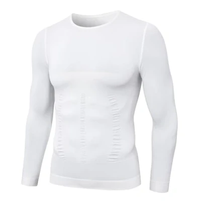 Abbildung von MEETYOO Shapewear Kompressionsshirt Herren Langarm Body Shaper Sportshirt Tight Unterwäsche Unterhemd Funktionsshirt Atmungsaktiv Fitness Bodybuilding Männer Top