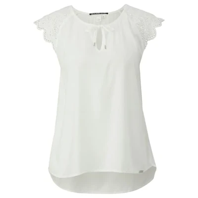 Abbildung von QS Damen 2140754 Bluse, Creme, 34