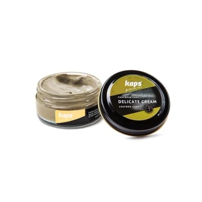 Abbildung von Kaps Schuhcreme für Glattes und Genarbtes Leder Schuhpflege Delicate Cream (104 Biskwit Biscuit)