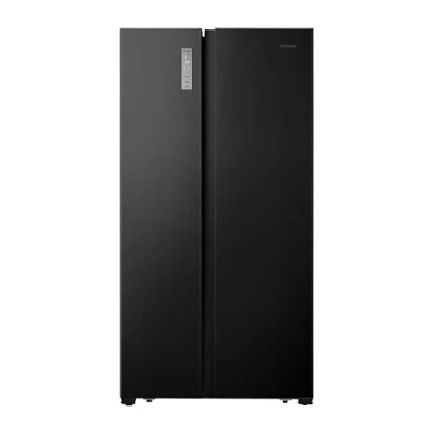 Abbildung von Hisense RS677N4BFD Side by Kühl Gefrierkombination/ Inverter Kompressor/ Flaschenablage/ 2 FreshZone/Gemüsefach / Kühlteil 334 l/ Gefrierteil 185 41 dB/ 247 kWh/ Jahr, Schwarz