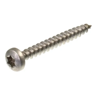 Abbildung von SECCARO Spanplattenschraube Halbrundkopf 4 x 35 mm, Edelstahl V2A VA A2, Holzschraube mit Vollgewinde, TX/Innensechsrund, 200 Stück