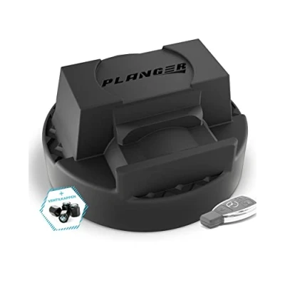 Abbildung von PLANGER® Wagenheber Gummiauflage FLACH + 4 VENTILKAPPEN (für Mercedes Benz) auf Rangierwagenheber Schützt PKW und SUV durch Form Gummi