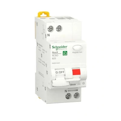 Abbildung von Schneider Electric R9D01625 FI/LS Schalter Resi9 1P+N, 25A, B Char., 30mA, Typ A, 6kA