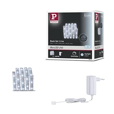 Abbildung von Paulmann 79872 LED Stripe MaxLED 250 Basisset 1,5m Daylight IP44 Protect Cover incl. 1x6 Watt Strip Lichtband 6500 K