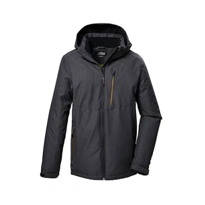 Abbildung von killtec Herren Funktionsjacke/Outdoorjacke mit abzippbarer Kapuze KOW 7 MN JCKT, dunkelanthra, L, 41845 000