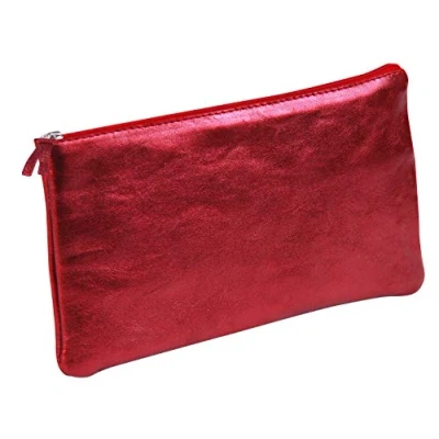Abbildung von Clairefontaine 8714C Schlampermäppchen flach (mit Perlmutt Effekt, 22x11 cm) 1 Stück rot