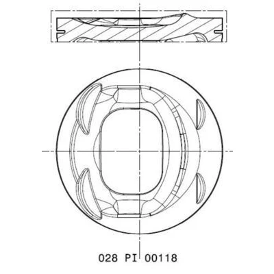 Abbildung von MAHLE ORIGINAL 028 PI 00118 000 Kolben 76,51 AUDI: A3 Convertible, VOLKSWAGEN: Passat B6 Variant, SEAT: Leon II Hatchback