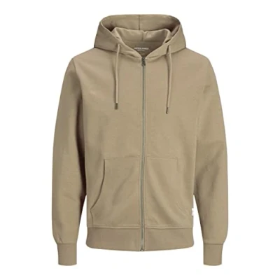 Abbildung von JACK &amp; JONES Herren JJEBASIC Sweat Zip Hood, Crockery/REG, XXL