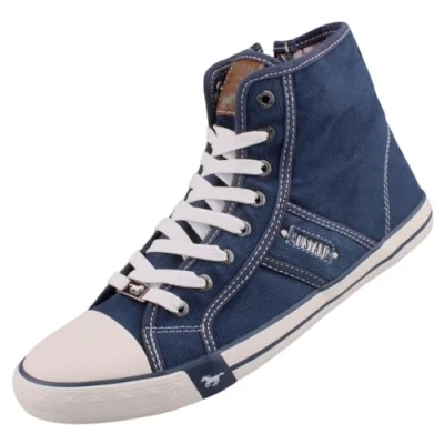 Abbildung von MUSTANG Herren Canvas High Top Sneaker Blau, Schuhgröße:EUR 44
