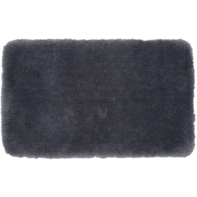Abbildung von Gözze Deluxe Badteppich Mit extra hohem Flor, 100% Polyester (Mikrofaser), Antirutschbeschichtung, 50 x 70 cm Graphit