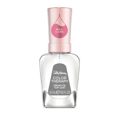 Abbildung von Sally Hansen Color Therapy Top Coat mit Arganöl, Überlack glänzendem Finish, schnelltrocknend, transparent, 1er Pack (1 x 14,7 ml)