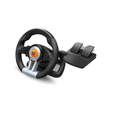 Abbildung von KROM Lenkrad Pedale für Gaming K WHEEL NXKROMKWHL Multiplattform, Schalt und Lenkradpaddles, Vibrationseffekt, kompatibel zu PC, PS3, PS4 XBOX, Schwarz