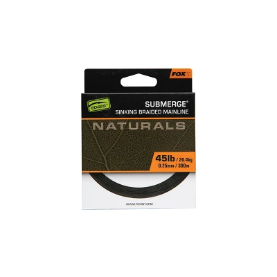 Abbildung von Fox Edges Sub Naturals Braid Dunkelgrüne Karpfenschnur 45lb (300m) Geflochtene Schnur