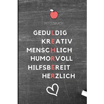 Abbildung von Lehrer NOTIZBUCH: A5 Notizbuch liniert als Danke Geschenk für und Lehrerin Abschiedsgeschenk Geburtstagsgeschenk Planer Terminplaner Schule Ferien