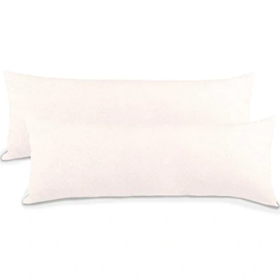 Abbildung von aqua textil Classic Line Kissenbezug 2er Set 40 x 145 cm Schnee weiß Baumwolle Seitenschläferkissen Bezug Kissenhülle, Kopfkissenüberzug, Pillowcase, Bettkissen, Kopfkissenbezug, Reißverschluss