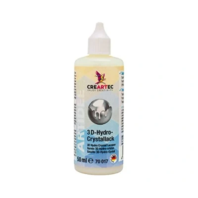 Abbildung von CREARTEC 3D Hydro Lack Transparenter Crystallack mit dreidimensionalem Effekt Füllmenge: 50 ml Made in Germany