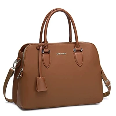Abbildung von David Jones Damen Handtasche Henkeltasche Frau PU Leder Schultertasche Elegante Tote Shopper Tasche Umhängetasche Viele Fächer Zip Multi Taschen Alltags Mode Arbeit Stadt City Kamel Braun