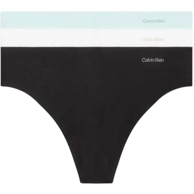Abbildung von Calvin Klein Damen 3er Pack Strings Invisibles Cotton Nahtlos